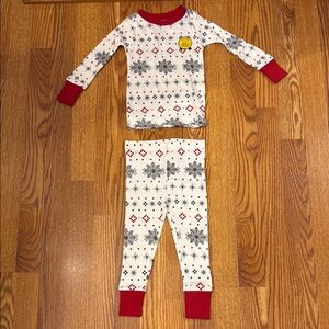 Honest Snowflake Pajama Set - Red and White